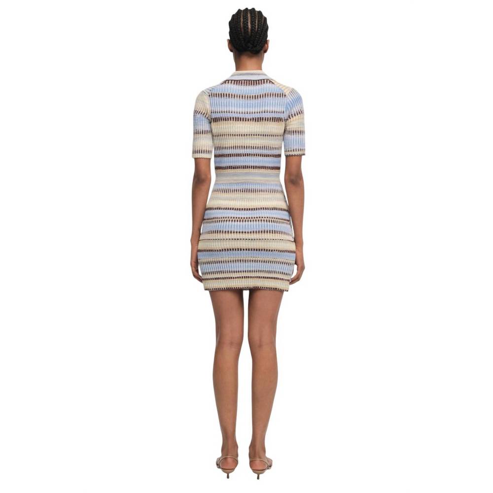 NEW JONATHAN SIMKHAI solana dress in french blue multi - Picture 3 of 3
